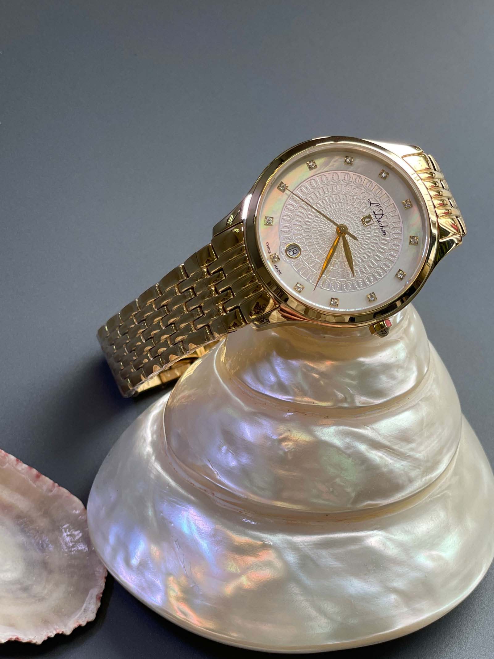 L'Duchen L'Duchen Grace D 791.20.33,  швейцария женские часы на браслете нержавеющая сталь с pvd-покрытием боковой вид